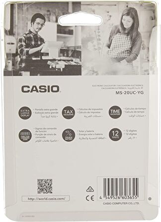 Casio Ms-20Uc-Yg 12 Hane Çim Yeşili Hesap Makinası