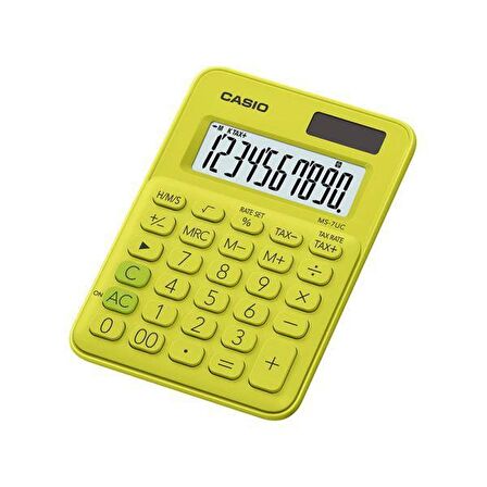 Casio MS-7UC-YG 10 Hane Limon Sarı Masa Üstü Hesap Makinesi