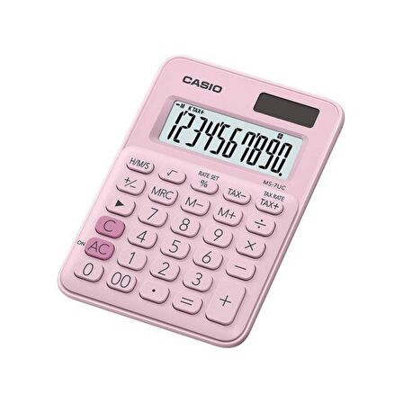 Casio MS-7UC-PK 10 Hane Açık Pembe Masa Üstü Hesap Makinesi