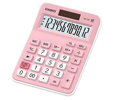 Casio MX-12B-PK Pembe 12 Hane Masa Üstü Hesap Makinesi