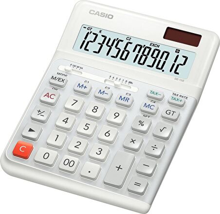 Casio DE-12E-WE 12 Haneli Masaüstü Hesap Makinesi