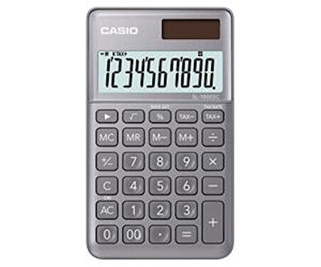 Casio SL-1000SC-GY Cep Tipi 10 Hane Gri Hesap Makinesi