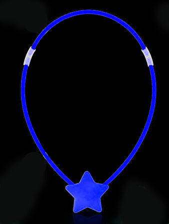 Glow Stick Yıldız Kolye - Glow Kolye - Glow Stick Partisi Yıldız Kolye 6 Adet (4549)