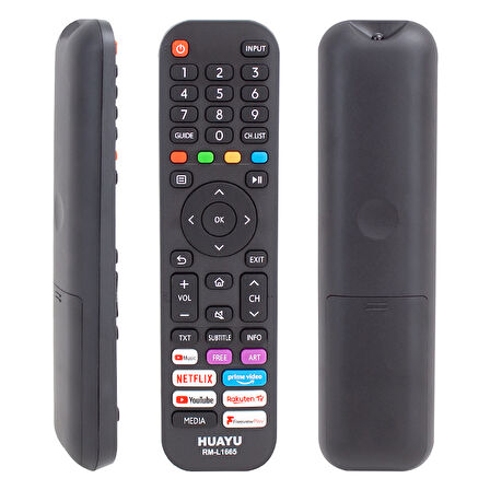 Huayu Kl Rm-l1665 Hısense Netflıx-prıme Vıdeo- Youtube Tuşlu Lcd-led Tv Kumanda (4549)