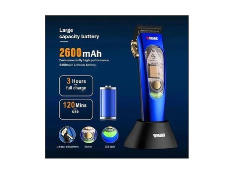 Wmark NG-9004 Saç Kesme Makinesi, Maglev Motor, 10000 RPM, Fade Blade, Berber Salonu için, DLC Kaplama Profösyonel Berber Tıraş Makinası