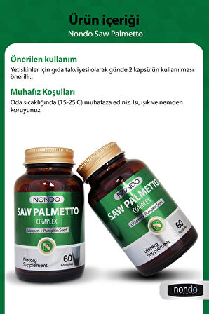 Nondo Saw Palmetto Complex 60 Kapsül