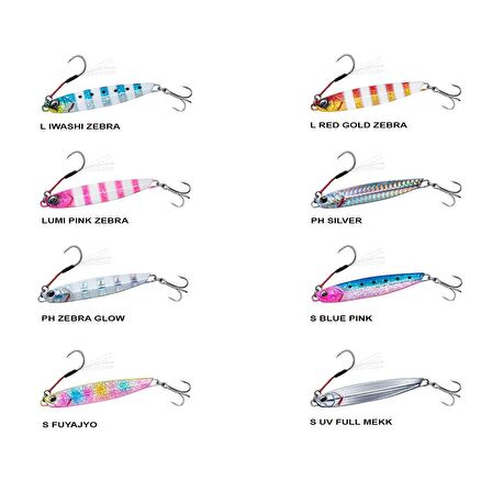 Daiwa Samurai Jig R 30 Ph Zebra Glow    