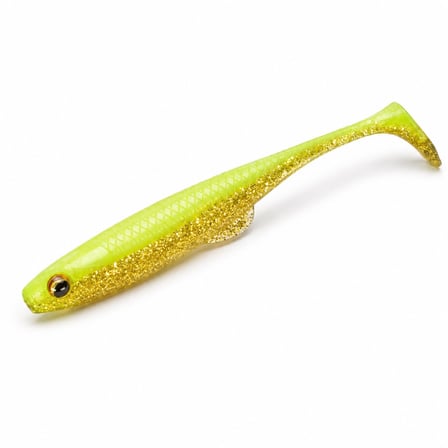 Daiwa Flat Junkie Duckfin Shad 3.5" 9cm Slikon Yem Hirame Chart Gold