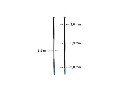 Shimano Ultegra WH-R8170-C60 Jant Seti için jant teli 262mm 