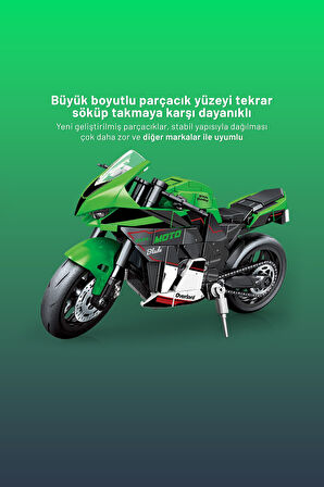 Sembo Block Kawasaki ZX-10R Motosiklet Yapı Bloğu Seti 238 Parça 