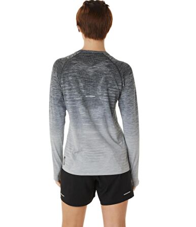 ASİCS SEAMLESS LS TOP W Gri Siyah Uzun Kollu Tshirt-2012C392-020