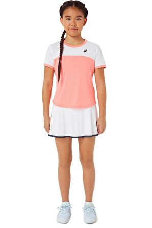 Asics SS Top Kız Çocuk Pembe Tenis Tişört