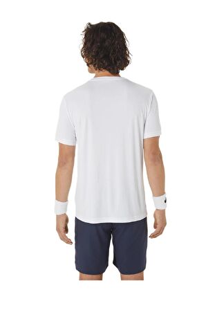 Asics Court Tennis Graphic Tee Erkek Beyaz Tenis Tişört