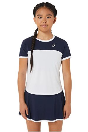 Asics SS Top Kız Çocuk Lacivert Tenis Tişört