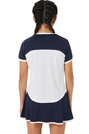 Asics SS Top Kız Çocuk Lacivert Tenis Tişört