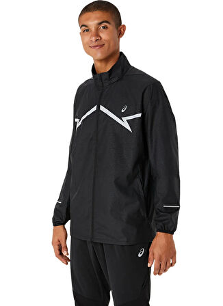 2011C875-001LITE-SHOW JACKET Siyah Erkek Hakim Yaka Regular Fit Desenli Zip Ceket