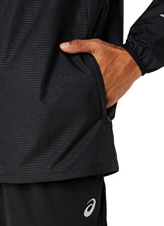 2011C875-001LITE-SHOW JACKET Siyah Erkek Hakim Yaka Regular Fit Desenli Zip Ceket
