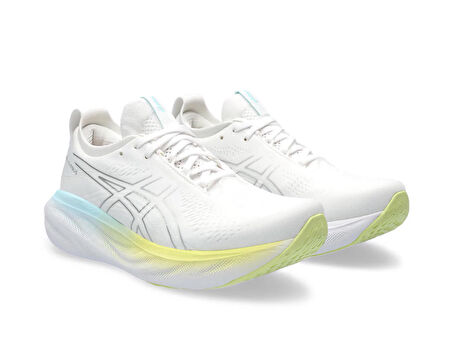 Asics Gel Nimbus 25 Kadın Koşu Ayakkabısı 1012B356-105 Beyaz