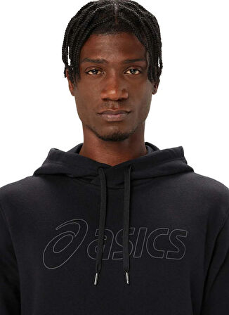 2031E187-002 ASICS OTH HOODIE Siyah Erkek Kapüşon Yaka Normal Kalıp Sweatshirt