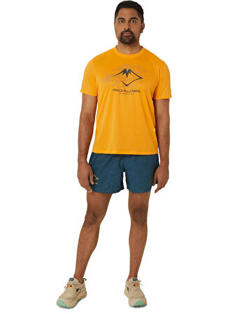 2011C981-800FUJITRAIL LOGO SS TOP Turuncu Erkek Bisiklet Yaka Regular Fit Baskılı T-Shirt