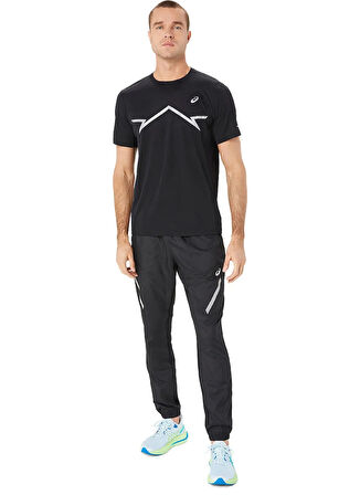 2011D026-001LITE-SHOW SS TOP Siyah Erkek Bisiklet Yaka   Regular Fit Baskılı T-Shirt