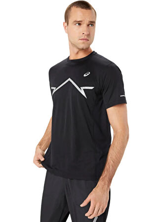 2011D026-001LITE-SHOW SS TOP Siyah Erkek Bisiklet Yaka   Regular Fit Baskılı T-Shirt