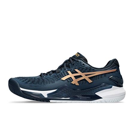 Asics Gel-Resolution 9 Lacivert/Altın Erkek Tenis Ayakkabısı