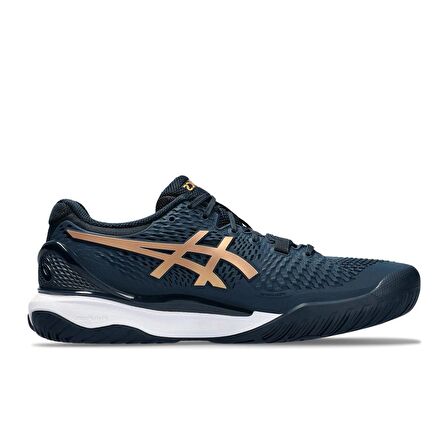 Asics Gel-Resolution 9 Lacivert/Altın Erkek Tenis Ayakkabısı