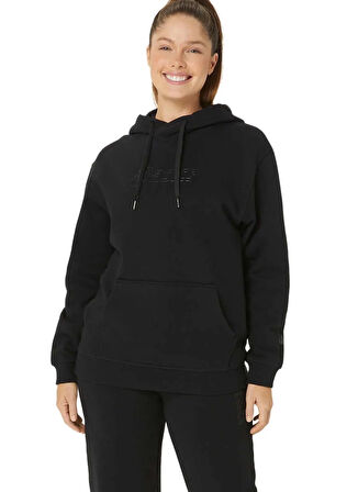 2032C845-002 ASICS LOGO OTH HOODIE Siyah Kadın Kapüşon Yaka Normal Kalıp  Sweatshirt