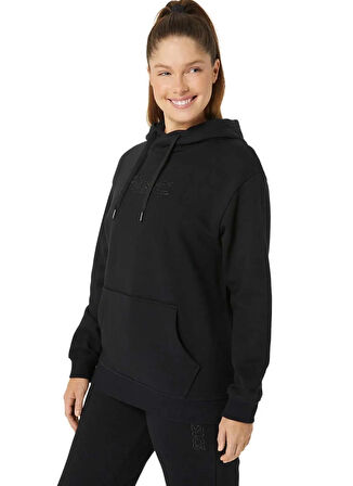 2032C845-002 ASICS LOGO OTH HOODIE Siyah Kadın Kapüşon Yaka Normal Kalıp  Sweatshirt
