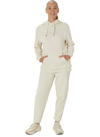 2032C845-200 ASICS LOGO OTH HOODIE Bej Kadın Kapüşon Yaka Normal Kalıp  Sweatshirt