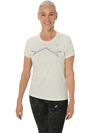 2012C938-200LITE-SHOW SS TOP Bej Kadın Bisiklet Yaka Regular Fit Baskılı T-Shirt