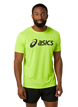 2011C334-750 CORE ASICS TOP Sarı Erkek Yuvarlak Yaka Normal Kalıp Baskılı T-Shirt