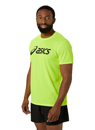 2011C334-750 CORE ASICS TOP Sarı Erkek Yuvarlak Yaka Normal Kalıp Baskılı T-Shirt