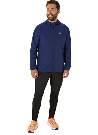 2011D084-400 ROAD PACKABLE JACKET Mavi Erkek Kapüşon Yaka Normal Kalıp  Rüzgarlık