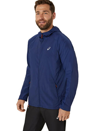 2011D084-400 ROAD PACKABLE JACKET Mavi Erkek Kapüşon Yaka Normal Kalıp  Rüzgarlık