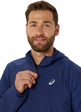 2011D084-400 ROAD PACKABLE JACKET Mavi Erkek Kapüşon Yaka Normal Kalıp  Rüzgarlık