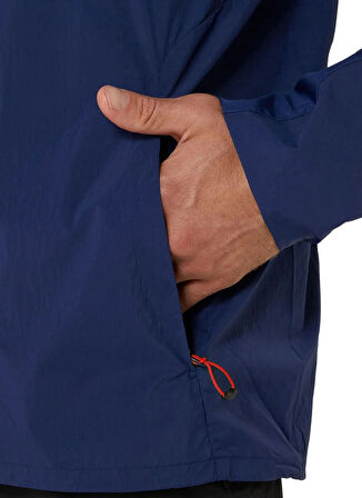 2011D084-400 ROAD PACKABLE JACKET Mavi Erkek Kapüşon Yaka Normal Kalıp  Rüzgarlık