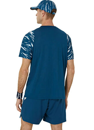 2041A302-412 MEN GAME SS TOP Mavi - Beyaz Erkek Yuvarlak Yaka Normal Kalıp  T-Shirt
