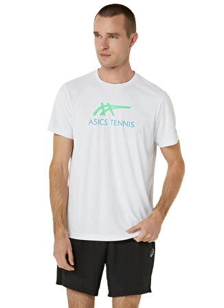 2041A304-106 MEN COURT GRAPHIC TEE Beyaz Erkek Yuvarlak Yaka Normal Kalıp T-Shirt