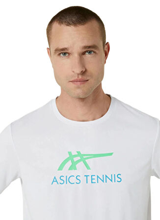 2041A304-106 MEN COURT GRAPHIC TEE Beyaz Erkek Yuvarlak Yaka Normal Kalıp T-Shirt