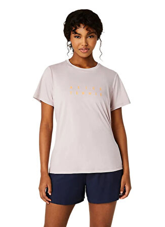 2042A259-704 WOMEN COURT GRAPHIC TE Bej Kadın Yuvarlak Yaka Normal Kalıp T-Shirt