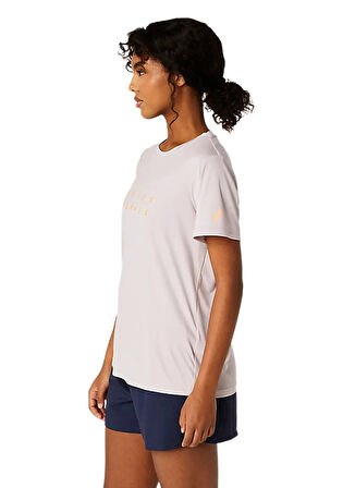 2042A259-704 WOMEN COURT GRAPHIC TE Bej Kadın Yuvarlak Yaka Normal Kalıp T-Shirt