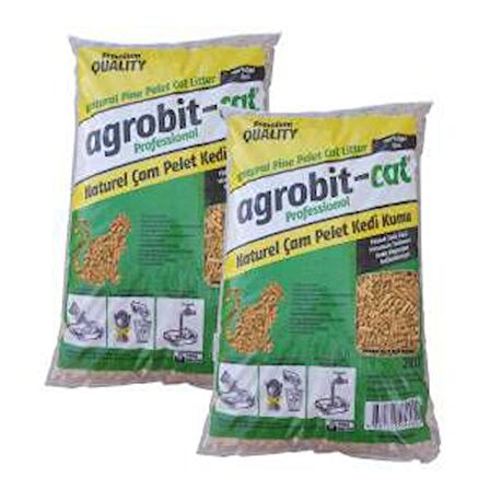 Agrobit Cat Doğal Kedi Kumu çam Peleti 2x20 lt