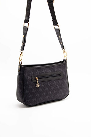 Silver Polo  Kadın Çapraz Çanta 1160-45506 SILVER POLO ÇAPRAZ Kadın ÇANTASI M178 SİYAH-MAT SİYAH