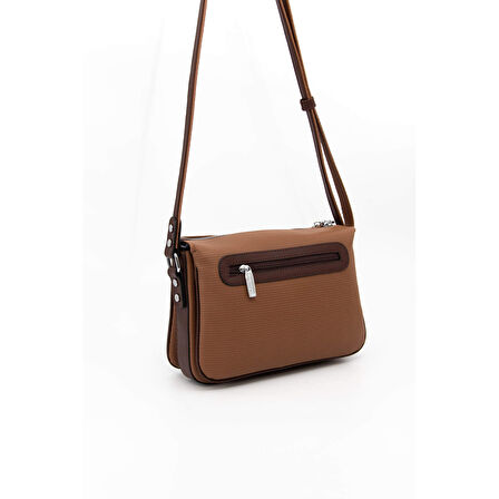 Silver Polo  Kadın Çapraz Çanta 784-45515 SILVER POLO ÇAPRAZ BAYAN ÇANTASI M86 KARAMEL-MAT KAHVE