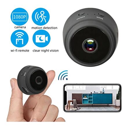 Mini Güvenlik Kamerası, 1080P HD WiFi Kablosuz Ev Güvenlik Kamerası, Gece Görüşü