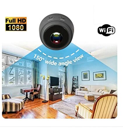 Mini Güvenlik Kamerası, 1080P HD WiFi Kablosuz Ev Güvenlik Kamerası, Gece Görüşü