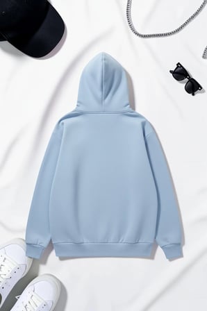 Unisex Love Baskılı Oversize Hoodie Kapüşonlu Sweatshirt