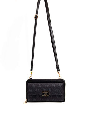 Silver Polo  Kadın Portföy Çantası 921-45519 SILVER POLO Kadın PORTFÖY M178 SİYAH-MAT SİYAH